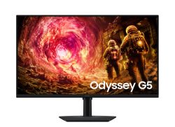 Монитор SAMSUNG Odyssey G5 G50F 32FG502 (LS32FG502EUXEN), 32" IPS, QHD (2560x1440) 180Hz, 16:9, 1ms, 300 cd/㎡, 1000:1, AMD FreeSync, Nvidia G-Sync, DP, HDMI, Black