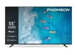 Телевизор 55" THOMSON 55UG4S15, 4K UHD LED TV, Smart TV (Google TV), HDR, 60 Hz, Wi-Fi, Bluetooth, HDMI & USB, Black