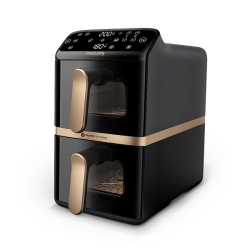 Фритюрник без мазнина PHILIPS NA462/70 Airfryer Series 4000, Вертикални кошници 2 х 5л., Сензорен екран с 6 програми