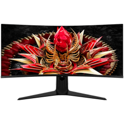Монитор TCL 34R83Q, 34" QLED Curved 1500R, UWQHD (3440x1440) 170Hz, 21:9, 1ms, 4000:1, 1600cd/m2, AMD FreeSync Premium, G-Sync, Speaker 2x3W, HDMI, DP, USB-C, USB 3.0, Black/White