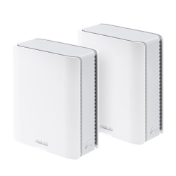 Меш система Asus Mesh WiFi system, ZenWiFi BT8 2PK, BE14000, Tri-Band, up to 540m2, Tri-Core 1.8GHz CPU, 128MB/1GB Flash/RAM, 2.5G dual-port, Smart Home Master SSIDs, AiProtection Pro, Adaptive QoS, VPN server/client, IPTV, OFDMA, AiMesh,White