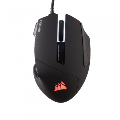 Геймърска мишка Corsair Scimitar RGB ELITE (CH-9304211-EU), 17 бутона, 4 зони RGB, 18 000 DPI, USB, Black