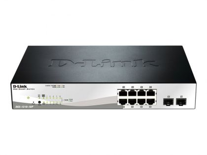 Суич D-Link DGS-1210-10P PoE Gigabit Smart Managed Switch 10-Port Layer2