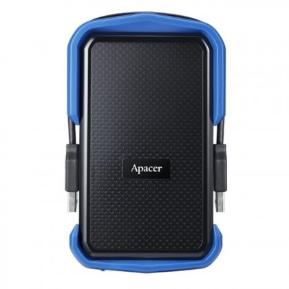Външен диск 2TB Apacer AC631 (AP2TBAC631U-1), 2.5”, SATA, USB 3.2, Military-Grade Shockproof, Black/Blue
