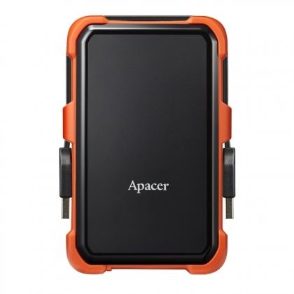Външен диск 2TB Apacer AC630 (AP2TBAC630T-1), 2.5”, SATA, USB 3.2, Military-Grade Shockproof, Black/Red
