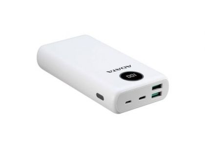 Външна батерия ADATA P20000QCD , 20000mAh, White - AP20000QCD-DGT-CWH
