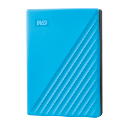 Външен диск 4TB WD MyPassport (WDBPKJ0040BBL-WESN), 2.5", USB 3.2, Sky Blue 