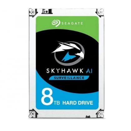HDD 8TB SEAGATE SkyHawk AI Surveillance (ST8000VE001), 3.5", SATA 6Gb/s, 7200 rpm, 256 MB cache, for NVR