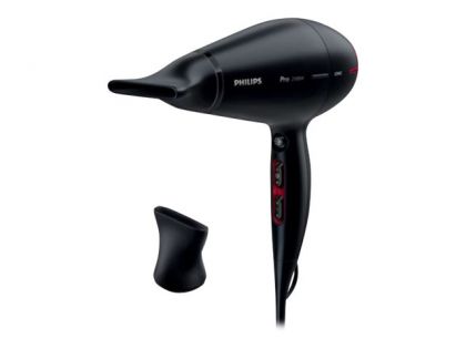 Сешоар PHILIPS HPS910/00 Prestige Pro, 2100W, Ionic care, ThermoProtect, Black/Red