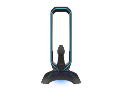Комплект GENESIS VANAD 500 (NBU-1602), Headset Stand With Mouse Bungee, 2xUSB, Black