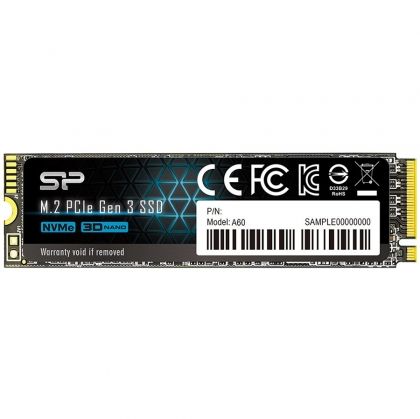 SSD 2TB SILICON POWER A60 (SP002TBP34A60M28), M.2 2280, PCIe Gen3x4, SLC