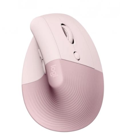 Вертикална безжична мишка LOGITECH Lift (910-006478), Wireless/Bluetooth, 4000DPI, USB, Rose