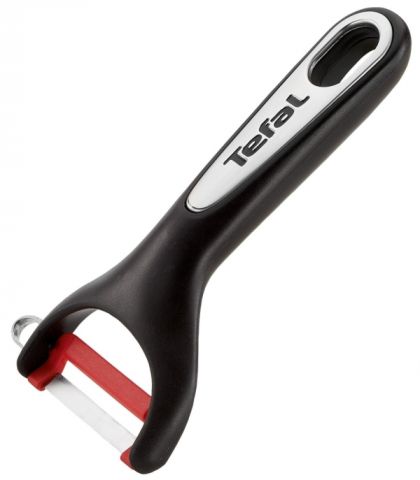 Белачка TEFAL K2071814, Ingenio, Peeler "Y", Kitchen tool, Nylon/fiberglass, 25.4x9.4x2.4cm, Up to 230°C, Dishwasher safe, black and red