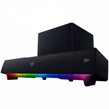 Саундбар RAZER Leviathan V2, PC Gaming Soundbar with Subwoofer,Full Range Drivers: 2 x 2.0 x 4.0" / 48 x 95 mm,Bluetooth 5.2 (60ms low latency),Tweeter Drivers: 2 x 0.75" / 20 mm, USB Audio Input to PC,Razer Chroma™ RGB,Razer Audio app