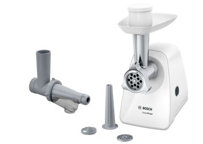 Месомелачка BOSCH MFW2515W Meat grinder, SmartPower, 350 W, White