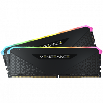 Памет CORSAIR 32GB DDR4 3200MHz (2x16GB) VENGEANCE RGB RS, Black