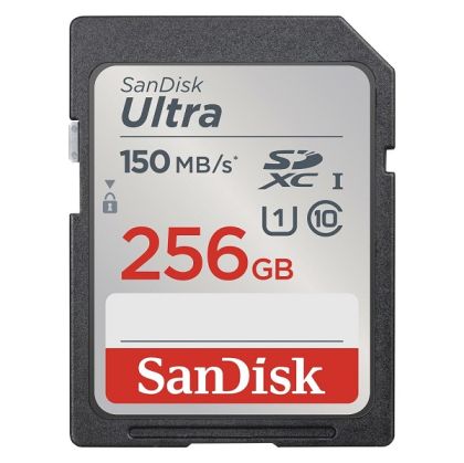 SD памет 256GB SANDISK Ultra SDXC - 150MB/s Class 10 UHS-I U1