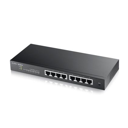 Суич Zyxel GS1900-8 v2, 8 port GbE L2 smart switch, desktop, fanless