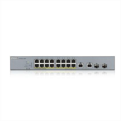 Суич ZyXEL GS1350-18HP, 18 Port managed CCTV PoE switch, long range, 250W