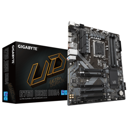 Дънна платка GIGABYTE B760 DS3H DDR4 (Intel 1700, 4xDDR4, 2xM.2, HDMI, DP) ATX