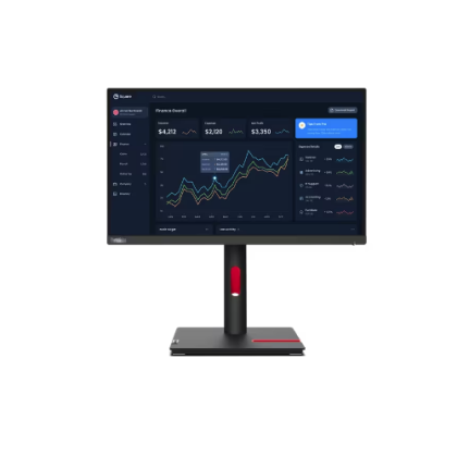Монитор LENOVO ThinkVision T22i-30 (63B0MAT6EU), 21.5" IPS, FullHD (1920x1080) 60Hz, 16:9, 4ms, 250 cd/m2, 1000:1, USB Hub, HDMI, DP, VGA, Raven Black
