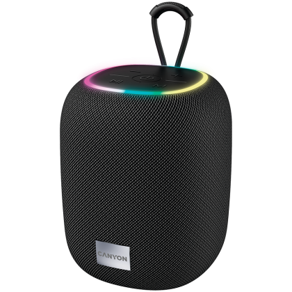 Преносима колонка CANYON BSP-8 (CNE-CBTSP8B), 10W, Bluetooth 5.2, 1800mAh, RGB, Black