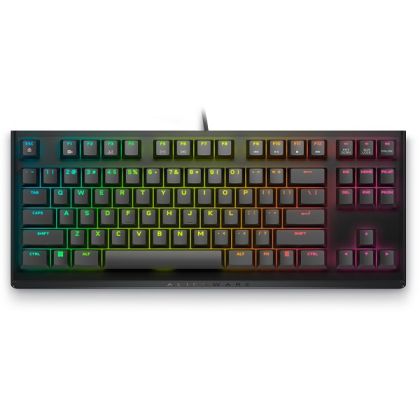 Геймърска клавиатура DELL Alienware AW420K , Mechanical, Tenkeyless, Cherry MX Red, RGB, USB, Dark Side of the Moon