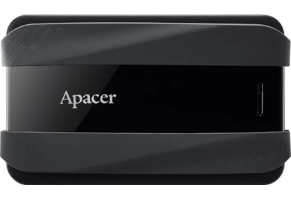 Външен диск 1TB APACER AC533 (AP1TBAC533B-1), 2.5" SATA, USB 3.2 Gen 1, Jet black