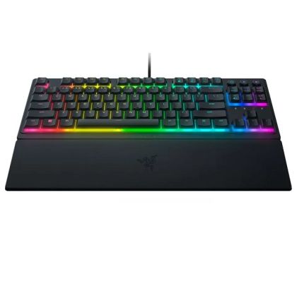 Геймърска клавиатура RAZER Ornata V3 Tenkeyless (RZ03-04880100-R3M1), Razer™ Mecha-Membrane Switches, 8 Razer Chroma™ RGB Lighting Zones, Low Profile, USB, Black