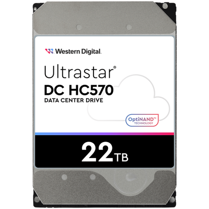 HDD 22TB WD Ultrastar DC HC570 (WUH722222ALE6L4), 3.5’’, SATA 6Gb/s, , 7200 RPM, 512MB cache, for Server 