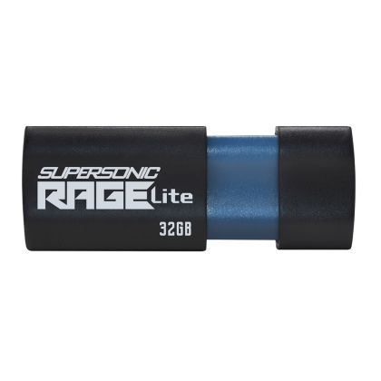 USB памет 32GB PATRIOT Supersonic Rage Lite (PEF32GRLB32U), USB 3.2 Gen. 1, Black/Blue