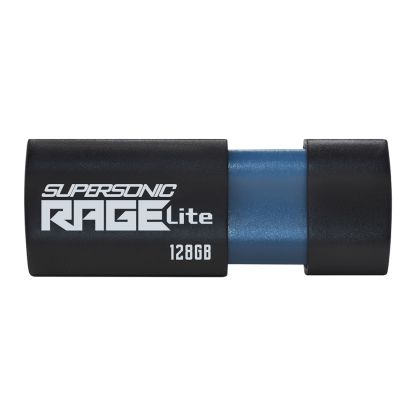 USB памет 128GB PATRIOT Supersonic Rage Lite (PEF128GRLB32U), USB 3.2 Gen. 1, Black/Blue
