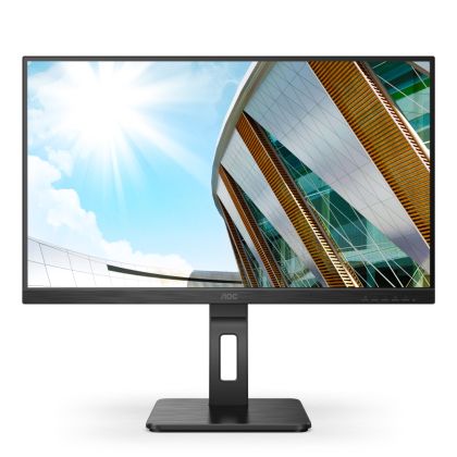 Монитор AOC Q27P2Q, 27" IPS, QHD (2560x1440) 75Hz, 16:9, 4ms, 300cd/m2, 1000:1, Speaker 2x2W, VGA, HDMI, DP, USB hub, Black