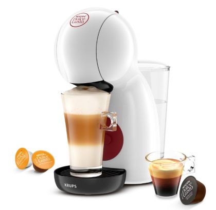 Кафемашина KRUPS KP1A3110 PICCOLO XS, Dolce Gusto, Capsules, 1600W, White/Burgundy