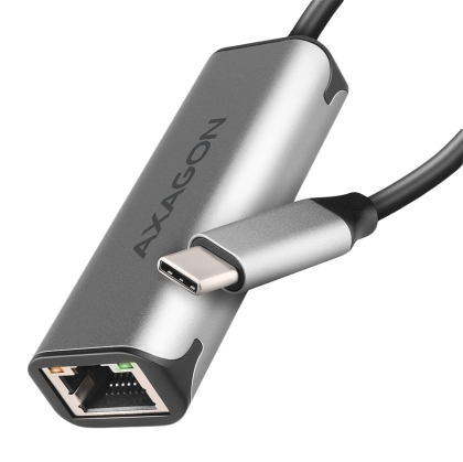 Адаптер AXAGON ADE-25RC , SUPERSPEED USB-C 2.5 GIGABIT ETHERNETCompact aluminum USB-C 3.2 Gen 1 2.5 Gigabit Ethernet 10/100/1000/2500 Mbit adapter with automatic installation.
