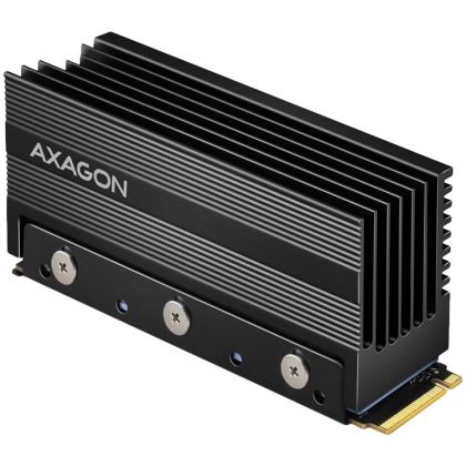Охладител за SSD AXAGON CLR-M2XL, Passive aluminum heatsink for single-sided and double-sided M.2 SSD disks, size 2280, height 36 mm.
