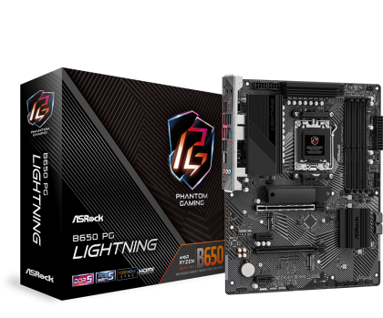 Дънна платка ASROCK B650 PG Lightning (AMD AM5, 4xDDR5, 3xM.2, 2.5G LAN, HDMI) ATX