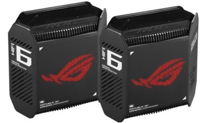 WiFi система ASUS ROG Rapture GT6 AX10000 Set of 2 Tri-Band Gaming Mesh WiFi System, Black