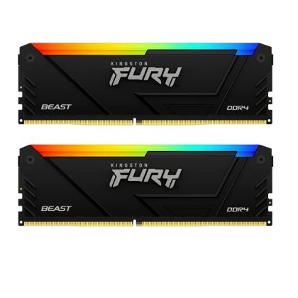 Памет KINGSTON 16GB DDR4 3200MHz (2x8GB) FURY Beast RGB Black