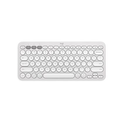 Безжична клавиатура LOGITECH Pebble Keys 2 K380s (920-011852), Bluetooth, US International, Tonal White 