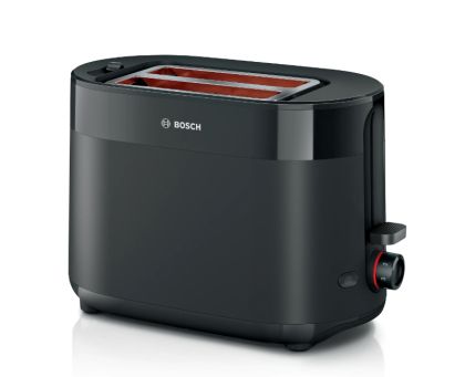 Тостер BOSCH TAT2M123 MyMoment, 950W, За 2 филии, Скара за подгряване, Black