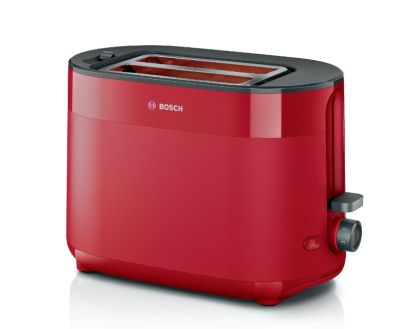 Тостер BOSCH TAT2M124 MyMoment, 950W, За 2 филии, Скара за подгряване, Red