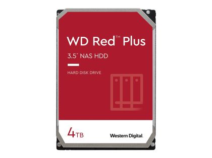 HDD 4TB WD Red Plus (WD40EFPX), 3.5", SATA 6Gb/s, 5400rpm, 256MB cache, for NAS