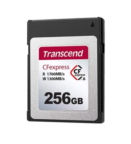 CFexpress памет 256GB TRANSCEND CFexpress 820, Type B , NVMe PCIe Gen3 x2, 3D NAND flash, up to 1700MB/s