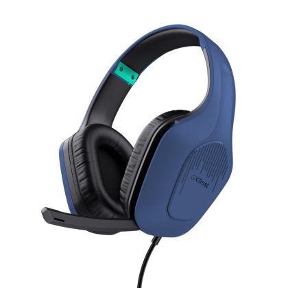 Геймърски слушалки TRUST GXT 415B ZIROX, Headset PC, 3.5мм, Blue