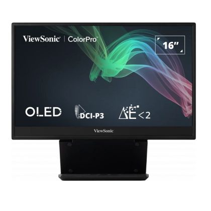 Монитор VIEWSONIC VP16-OLED, 15.6'' OLED, FullHD (1920x1080) 60Hz, 16:9, 1ms, 400 cd/m², 100 000:1, Speakers 2x1W, Micro HDMI, 2xUSB-C, Black