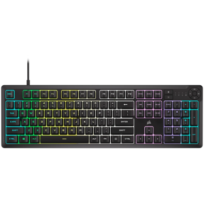 Геймърска клавиатура CORSAIR K55 CORE RGB (CH-9226C65-NA),  Wired, RGB, USB, Black