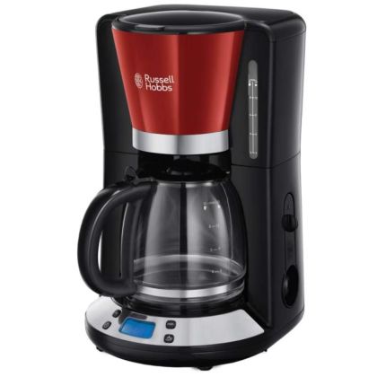 Кафемашина RUSSELL HOBBS Victory 24031-56, 1100W, 1.25 л, Технология Whirltech, Таймер, Червен/черен