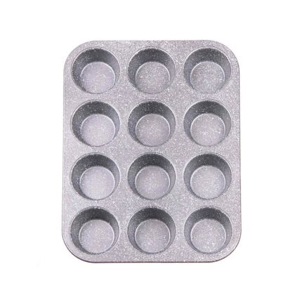 Форма за мъфини VOLTZ V51223RC, 12 мъфина, Мраморно покритие, Червен