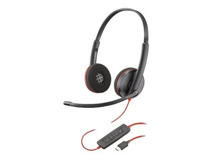 Слушалки HP Poly Blackwire 3220 (8X228A6) Stereo USB-C Headset +USB-C/A Adapter